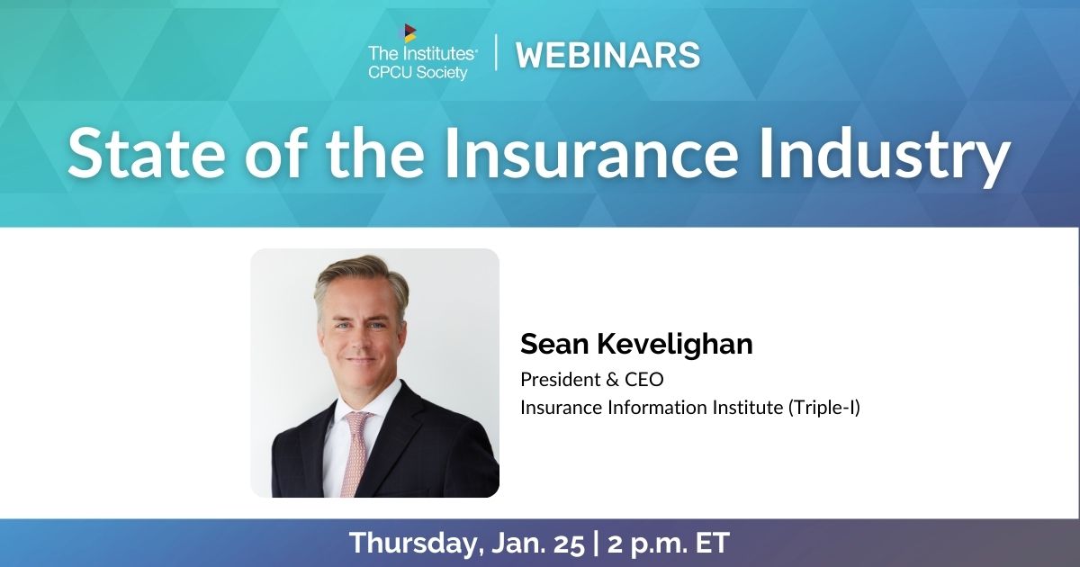 Webinars The Institutes CPCU Society   1.25.2024 State Of The Insurance Industry  